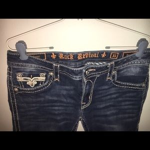 Rock Revival Crop Jeans. Worn Gently!